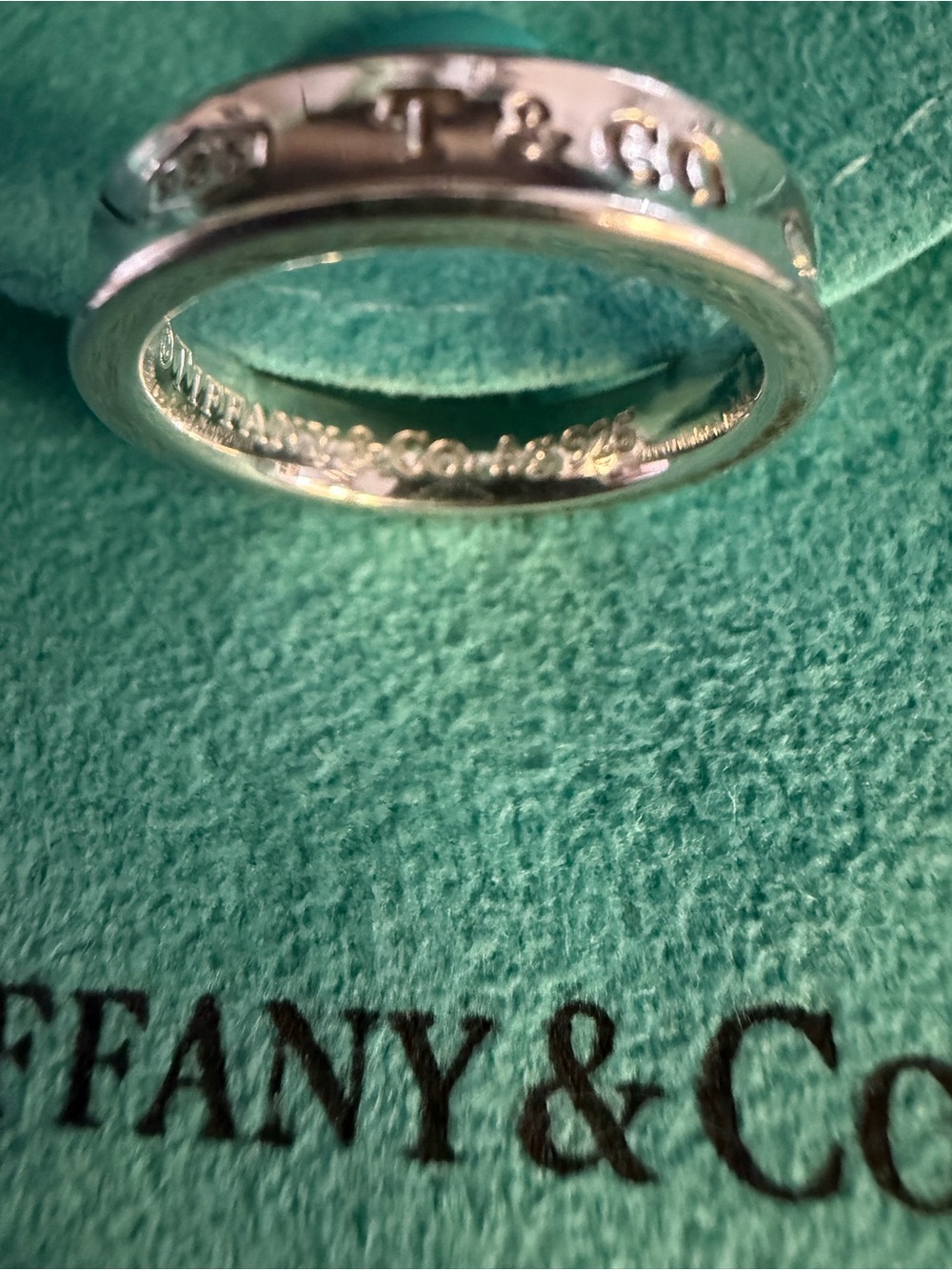 Tiffany & Co. Sterling Silver T & CO Band - Picture 6 of 7